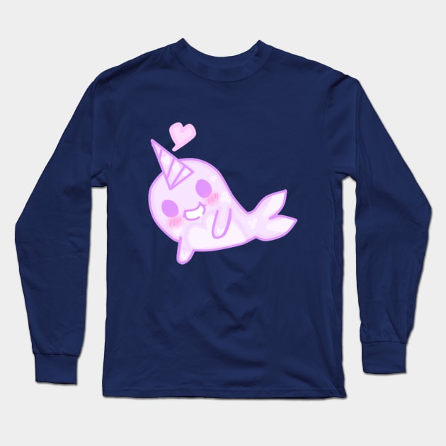 Kawaii Narwhal Long Sleeve T-Shirt by starpinneappleartshop